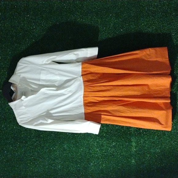 Sara Roka Orange Pleated Skirt - Picture 4 of 7